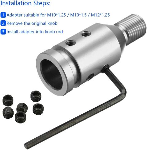 (فضي) محول ناقل الحركة بمقبض ناقل الحركة اليدوي غير ملولب M12x1.25mm in Kuwait