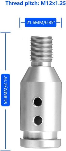 (فضي) محول ناقل الحركة بمقبض ناقل الحركة اليدوي غير ملولب M12x1.25mm in Kuwait