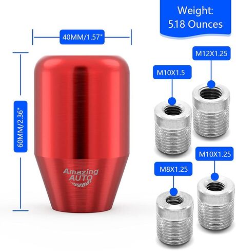 (Black) 5 Speed Weighted Manual Automatic Gear Shifter Shift Knobs Lever Compatible with Manual Cars Most Automatic Cars in Kuwait