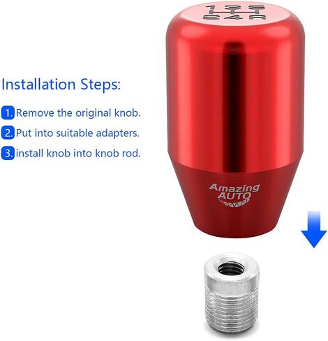 (Black) 5 Speed Weighted Manual Automatic Gear Shifter Shift Knobs Lever Compatible with Manual Cars Most Automatic Cars in Kuwait