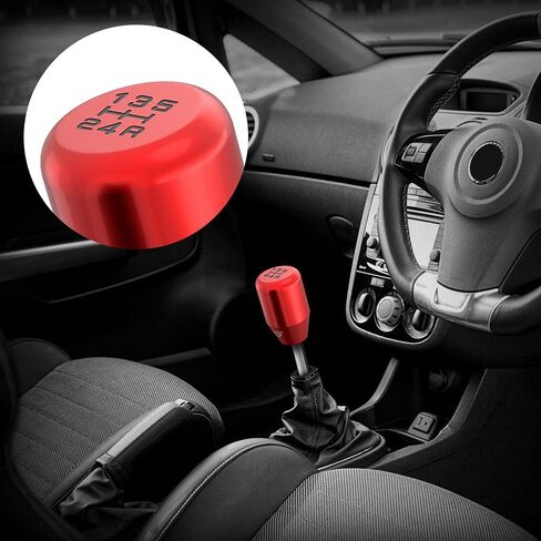 (Black) 5 Speed Weighted Manual Automatic Gear Shifter Shift Knobs Lever Compatible with Manual Cars Most Automatic Cars in Kuwait