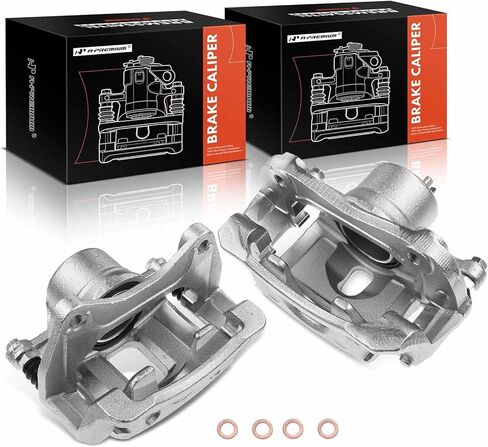 A-Premium Disc Brake Caliper Assembly with Bracket Compatible with Select Kia Models - Soul 2014 2015 2016 2017 2018, L4 1.6L/L4 2.0L - Front Driver and Passenger Side, 2-PC Set in Saudi Arabia