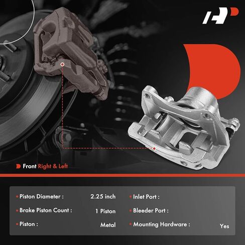 A-Premium Disc Brake Caliper Assembly with Bracket Compatible with Select Kia Models - Soul 2014 2015 2016 2017 2018, L4 1.6L/L4 2.0L - Front Driver and Passenger Side, 2-PC Set in Saudi Arabia