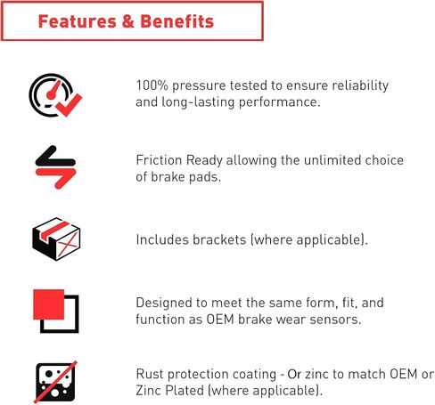 شركة الاحتكاك الديناميكي الخلفي الأيسر قسط الفرامل الفرجار 331-47639 ل 2010-2011 كاديلاك SRX، 2010-2015 شيفروليه كامارو in Kuwait