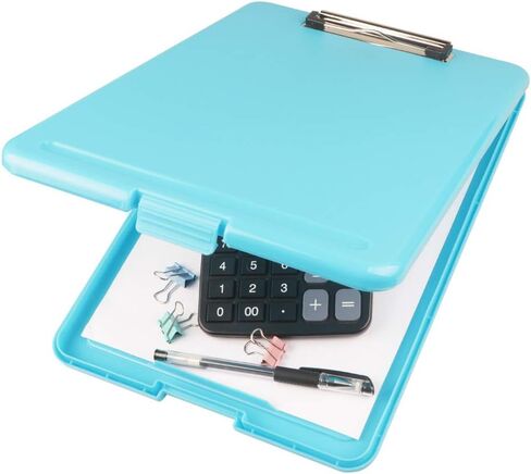 Storage Clipboard Foldable Covered Clipboard for Nurse Students, Teachers, Sales, Utility, Jobsite,Industrial, Office Professional Size, Plastic, 9.5" x 13.5" (Blue) in Saudi Arabia