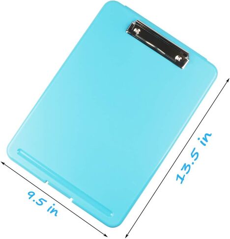 Storage Clipboard Foldable Covered Clipboard for Nurse Students, Teachers, Sales, Utility, Jobsite,Industrial, Office Professional Size, Plastic, 9.5" x 13.5" (Blue) in Saudi Arabia