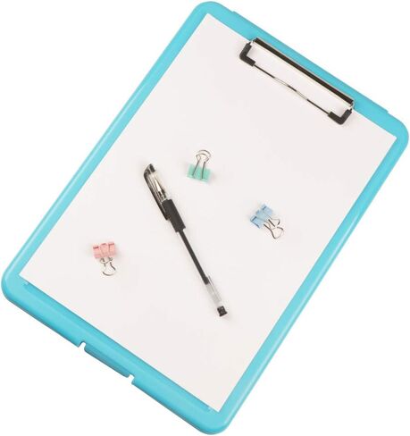 Storage Clipboard Foldable Covered Clipboard for Nurse Students, Teachers, Sales, Utility, Jobsite,Industrial, Office Professional Size, Plastic, 9.5" x 13.5" (Blue) in Saudi Arabia
