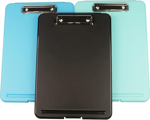 Storage Clipboard Foldable Covered Clipboard for Nurse Students, Teachers, Sales, Utility, Jobsite,Industrial, Office Professional Size, Plastic, 9.5" x 13.5" (Blue) in Saudi Arabia