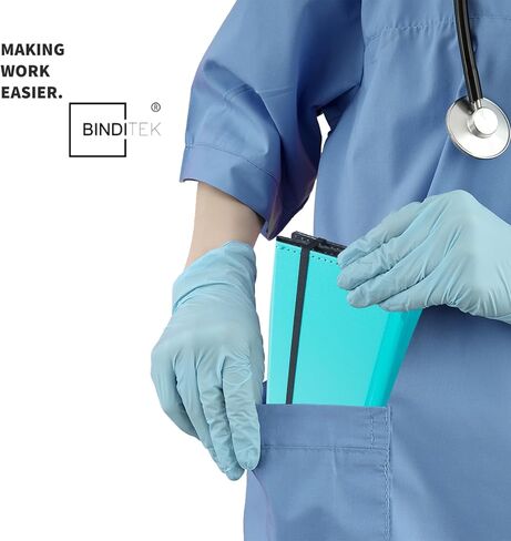 Binditek 1 حزمة من الحافظة البلاستيكية للتمريض قابلة للطي، 3 طبقات قابلة للطي للممرضات مع أوراق الغش من إصدار التمريض، حافظة كتابة محمولة خفيفة الوزن للممرضات والأطباء والطلاب (أزرق) in Kuwait