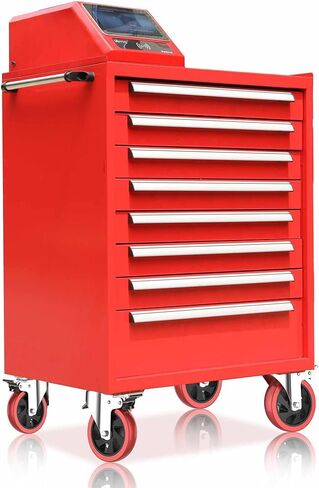 عجلات دوارة مقاس 5 بوصات مع قفل مزدوج آمن وعجلات من رغوة البولي يوريثان لا تصدر ضوضاء، شديدة التحمل - 350 رطلًا لكل عجلة حمراء (عبوة من 4 قطع) in Kuwait