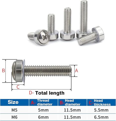 M5X20 Cage Nut Mounting Screw Bolts Washers Metric Square Hole Hardware for Rack Mount Server Shelves Cabinets Assortment Kit 50Set 304 Stainless Steel in Saudi Arabia