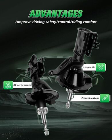Shocks,SCITOO Front Gas Struts Shock Absorbers Fit for 2001 2002 2003 for Acura EL,2001 2002 2003 2004 2005 for Honda Civic 331008 71433 331009 71434 Set of 2 in Saudi Arabia
