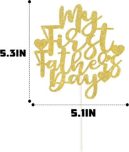 My First Father’s Day Cake Topper,Gold Glitter -1st Father’s To Be/Father’s Day Cake Topper, Celebrating Father’s Day Sign Party Decorations - Photo Booth Props in Saudi Arabia