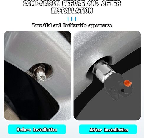 4 قطعة غطاء ساق صمام الإطارات لطيف بطة الإطارات صمام قبعات توهج مثيرة للاهتمام وعملية زخرفة الإطارات، عالمية للسيارات والدراجات النارية والشاحنات والدراجات US209. (أبيض) in Kuwait