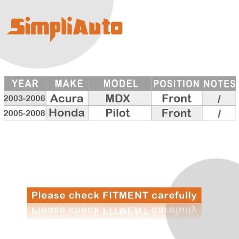 زوج 510085 مجموعة محور العجلة الأمامية متوافقة مع 2003-2006 Acura MDX، 2005-2008 Honda Pilot in Saudi Arabia