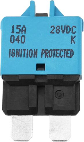 1PC Fuse Fits Circuit Breaker Blade 10A Fuse Resettable Breaker Manual Reset Fuse Circuit Breaker for Automotive Car Truck Vehicle Boat in Saudi Arabia