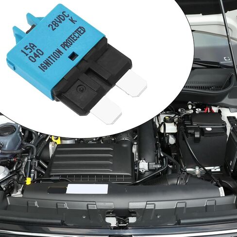 1PC Fuse Fits Circuit Breaker Blade 10A Fuse Resettable Breaker Manual Reset Fuse Circuit Breaker for Automotive Car Truck Vehicle Boat in Saudi Arabia