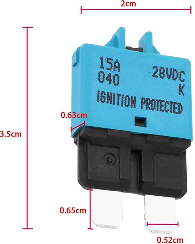 1PC Fuse Fits Circuit Breaker Blade 10A Fuse Resettable Breaker Manual Reset Fuse Circuit Breaker for Automotive Car Truck Vehicle Boat in Saudi Arabia