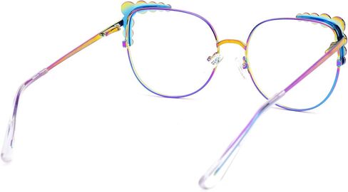 Zeelool Stylish Metal Cat Eye Glasses Frame for Women with Non-prescription Clear Lens ZJGM751692 in Saudi Arabia