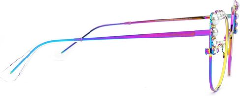 Zeelool Stylish Metal Cat Eye Glasses Frame for Women with Non-prescription Clear Lens ZJGM751692 in Saudi Arabia