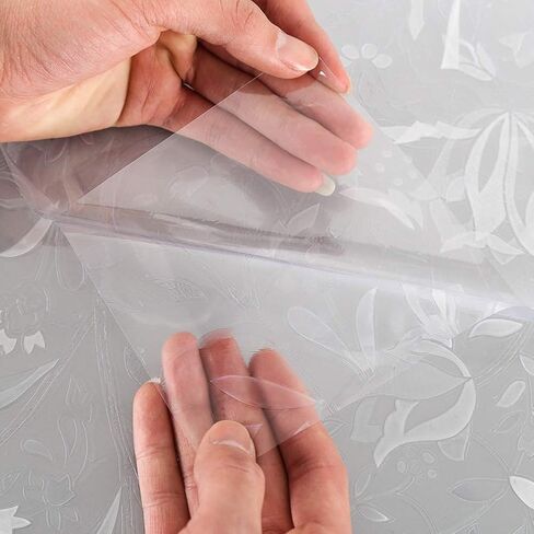 Window Privacy Film 3D Tulip Flower Window Sticker Rainbow Color Glass Film for Bathroom Home Office Removable Static Cling Door Window Covering Anti UV Window Decals (17.5'' X 157'') in Saudi Arabia