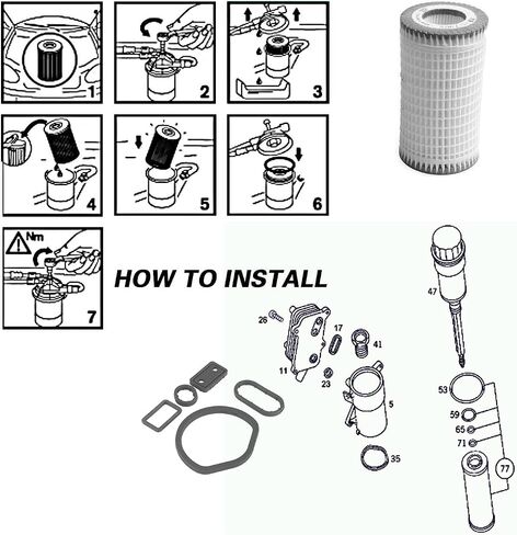 Oil Filter Metal Free Replace Mann Engine Filter hu718/5x. Say Goodbye to Leaks and Ensure a Proper Fit with Oil Cooler Sealing Gasket 1121840361 in Saudi Arabia