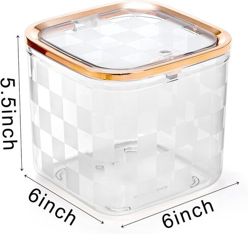 SOUJOY 2 علبة قمامة صغيرة، علبة قمامة صغيرة لسطح المكتب مع غطاء ضغط، سلة قمامة النفايات، موزع سلة مهملات بلاستيكية للكونترتوب، الحمام، الزينة، سطح المكتب، الطاولة أو طاولة القهوة in Kuwait