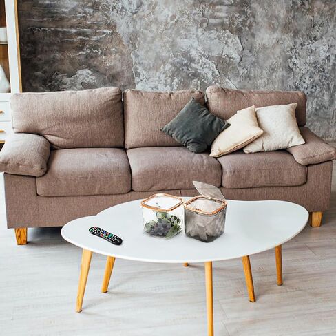 SOUJOY 2 علبة قمامة صغيرة، علبة قمامة صغيرة لسطح المكتب مع غطاء ضغط، سلة قمامة النفايات، موزع سلة مهملات بلاستيكية للكونترتوب، الحمام، الزينة، سطح المكتب، الطاولة أو طاولة القهوة in Kuwait