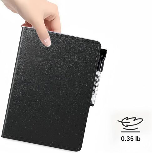 White Board Notebook, A5 Sliding Portable Dry Erase Board, Erasable Double Sided Office Mini Whiteboard with Marker Pen Suitable for Study Meetings Draft Notes Doodle. (Black) in Saudi Arabia