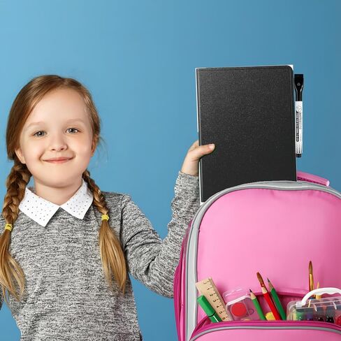 White Board Notebook, A5 Sliding Portable Dry Erase Board, Erasable Double Sided Office Mini Whiteboard with Marker Pen Suitable for Study Meetings Draft Notes Doodle. (Black) in Saudi Arabia