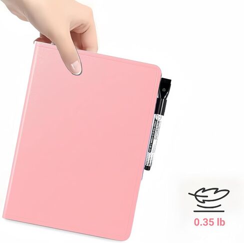 White Board Notebook, A5 Sliding Portable Dry Erase Board, Erasable Double Sided Office Mini Whiteboard with Marker Pen Suitable for Study Meetings Draft Notes Doodle. (Black) in Saudi Arabia