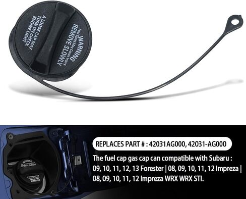 غطاء غاز الوقود متوافق مع سوبارو فورستر 2011-2014 WRX & WRX/STi 2012-2014 تريبيكا 2013-2014 غطاء حشو خزان الوقود الغاز استبدال 42031-SC000 42031SC000 in Kuwait