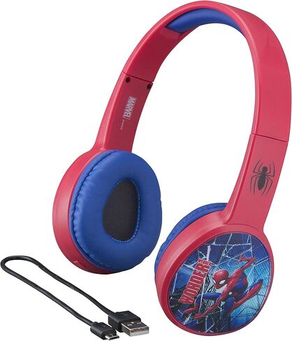 سماعة رأس eKids iHome Disney Spiderman BT Youth، باللون الأحمر in Saudi Arabia