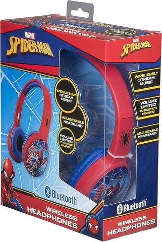سماعة رأس eKids iHome Disney Spiderman BT Youth، باللون الأحمر in Saudi Arabia