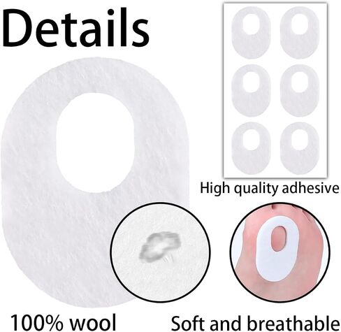 30 Pieces Oval Felt Callus Pads Metatarsal Pads Forefoot Foot Pads Pain Relief Foot Cushion Keep Protecting Calluses from Rubbing on Shoes Adhesive Pads for Men and Women in Saudi Arabia