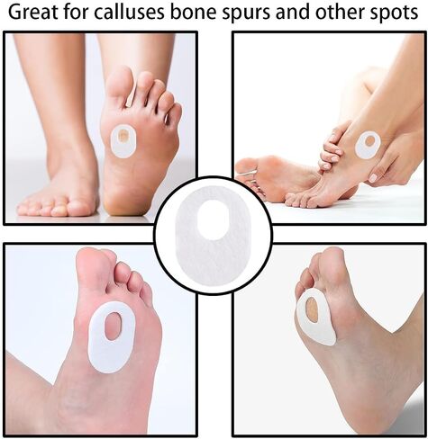 30 Pieces Oval Felt Callus Pads Metatarsal Pads Forefoot Foot Pads Pain Relief Foot Cushion Keep Protecting Calluses from Rubbing on Shoes Adhesive Pads for Men and Women in Saudi Arabia