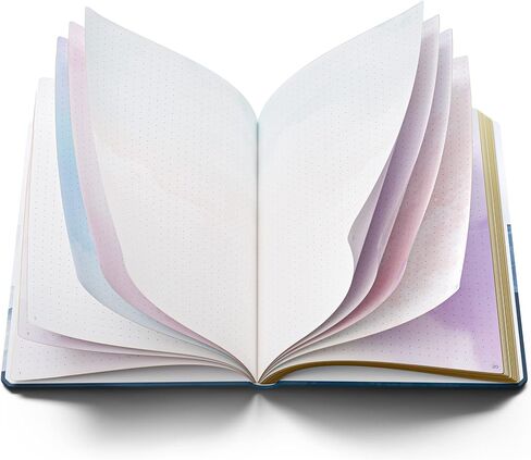 Sort Out My Life A5 Dot Grid Notebook, 160GSM, Unique Watercolor Background Color Pages, 157 Numbered Pages, Key and Contents Included, Hardcover Thick Journal, Lay-Flat Design, 8.25 x 5.75 inches in Kuwait