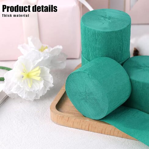 Koogel 4 Crepe Paper Rolls, Black Crinkled Paper Crepe Paper Streamers Party Decorations for Graduation Ceremony Birthday Paper Crafts 1.8 Inch x 82 Ft/Roll in Saudi Arabia