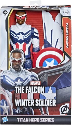 Marvel Titan Hero Series Avengers Captain America Action Figure, 12-Inch Toy, Includes Wings, for Kids Ages 4 and Up in Saudi Arabia