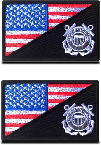 2 Pieces America Flag/MC Patch, USA Flag Global Anchor Patches, US American Flag Hook and Loop Embroidered Patch for Hat, Backpack, Jacket, Clothes, Veteran in Saudi Arabia