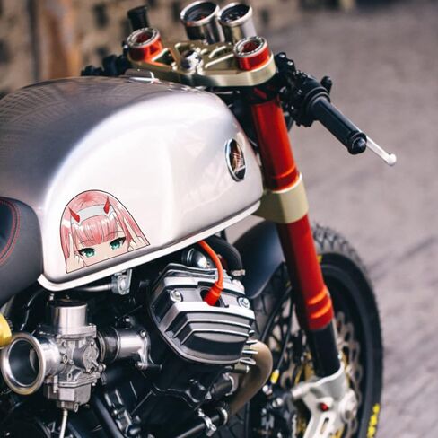 ملصق سيارة أنيمي، ملصق فينيل مقاوم للماء، Darling in The Franxx، بدون إصبعين متوسطين، 7.5 × 5.1 بوصة in Kuwait