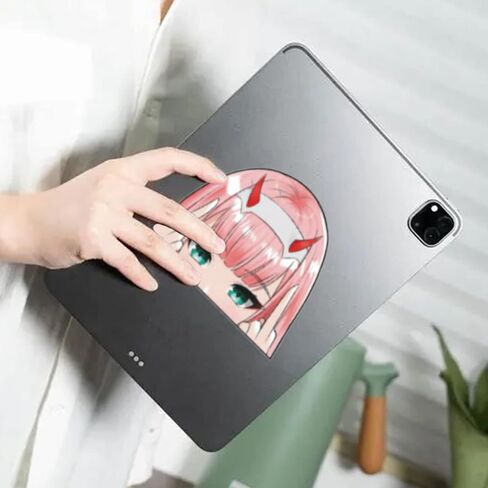 ملصق سيارة أنيمي، ملصق فينيل مقاوم للماء، Darling in The Franxx، بدون إصبعين متوسطين، 7.5 × 5.1 بوصة in Kuwait