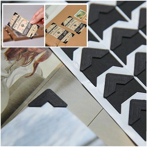 SING F LTD 480 Pieces Photo Corner Stickers Self Adhesive Stickers Holder Protectors Kit for DIY Scrapbook Picture Album Dairy in Saudi Arabia