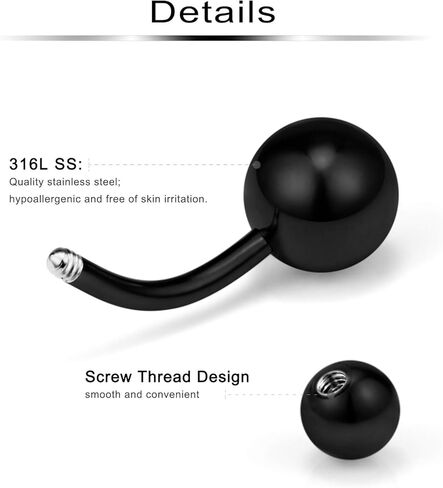 ftovosyo 8-10 قطع 14 جرام تتدلى حلقات زر البطن القصيرة للنساء الفتيات المسمار السرة الحديد واضح تشيكوسلوفاكيا الاكريليك الصلب الجراحية ثقب المجوهرات الجسم in Kuwait