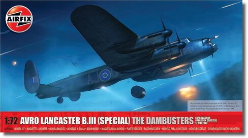مجموعة هدايا Airfix Model Airplane Kit - A09007A Avro Lancaster B.III (خاص) 'The DAMBUSTERS'، مجموعات نماذج الطائرات البلاستيكية للبالغين والأطفال 14+، مستوى المهارة 3، نماذج الطائرات العسكرية WW2 بمقياس 1:72 in Saudi Arabia