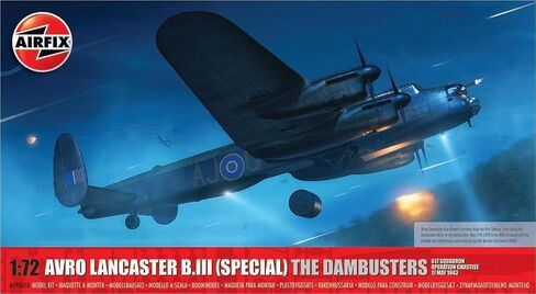 مجموعة هدايا Airfix Model Airplane Kit - A09007A Avro Lancaster B.III (خاص) 'The DAMBUSTERS'، مجموعات نماذج الطائرات البلاستيكية للبالغين والأطفال 14+، مستوى المهارة 3، نماذج الطائرات العسكرية WW2 بمقياس 1:72 in Saudi Arabia