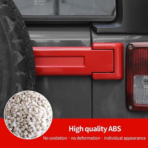 Hoolcar Door Hinge Engine Hood Hinge Tailgate Hinge Cover Trim ABS Exterior Kit Accessories Compatible with 2007-2017 Jeep Wrangler JK JKU, Black, 12PCs in Saudi Arabia