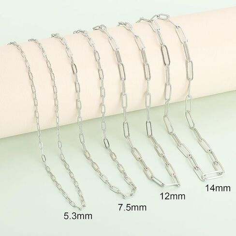 SMYHTGLIF سلسلة ذهبية من الفولاذ المقاوم للصدأ بطول 5 أمتار لصنع المجوهرات كابل مشبك ورق صناعة المجوهرات سلاسل قلادة سوار نتائج سلسلة المجوهرات in Kuwait