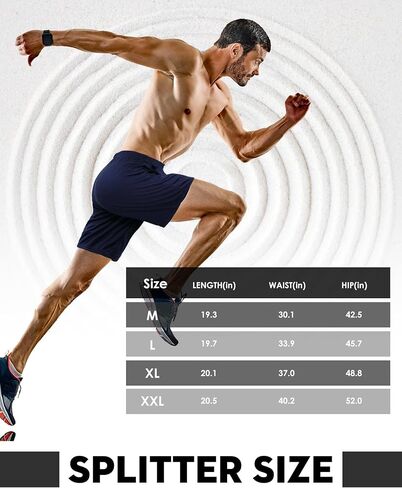 10 Pack Athletic Shorts for Men Workout Gym Shorts Basketball Running Shorts with Pockets Elastic Waistband in Saudi Arabia