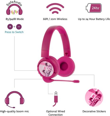 Made for Amazon Bluetooth Kids Headphones with Boom Microphone Ages (7-12) | Blue in Saudi Arabia